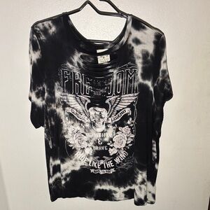 Dirtee Laundry Black and White Graphic Soft Tee